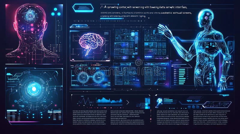 AI technology interface data visualization screen